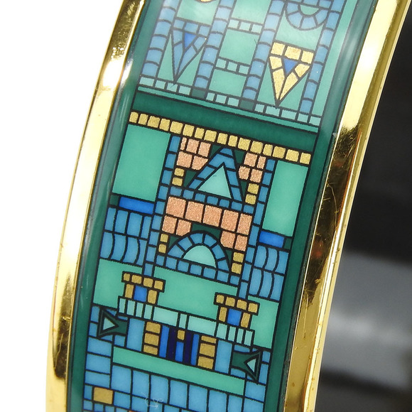 Hermes Hermes Emile Metal Cloisonne Bangle Metal Bangle - Picture 7 of 11